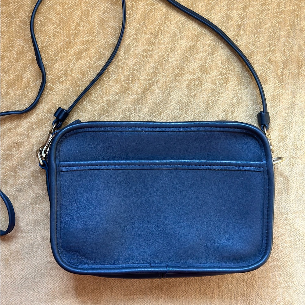 Vintage Coach Carnival Bag. Black Leather with Brass hardware. 1995. Style 9925